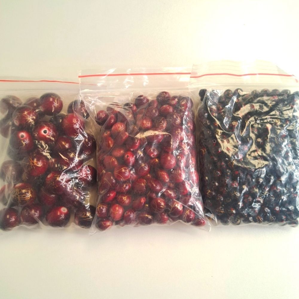 Red Gold Acrylic Beads Jewelry Making 18mm 12mm 8mm